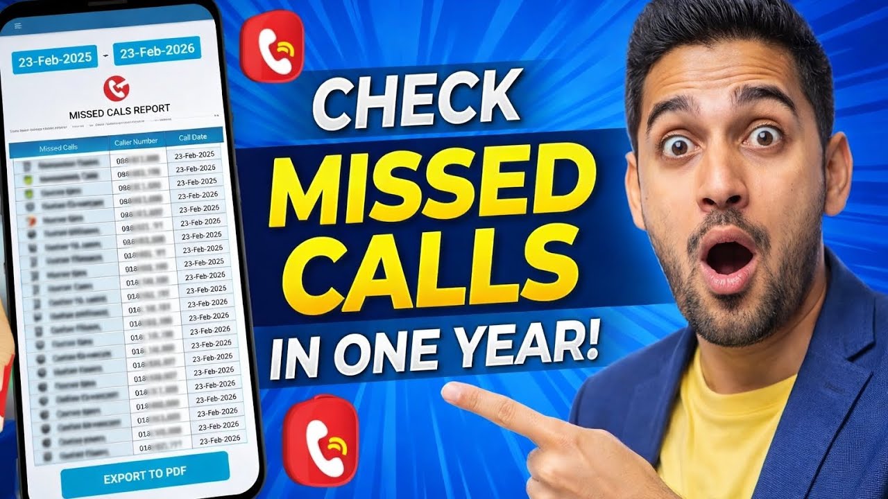 Check Your 1 Year Missed Calls & Export Call History to PDF (Android)#CallHistory #AndroidTips #2026