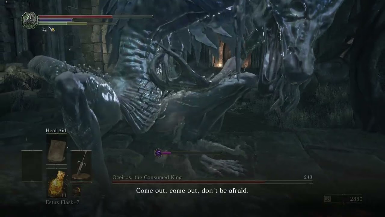 Oceiros, The Consumed King [YOU DIED] / DARK SOULS 3