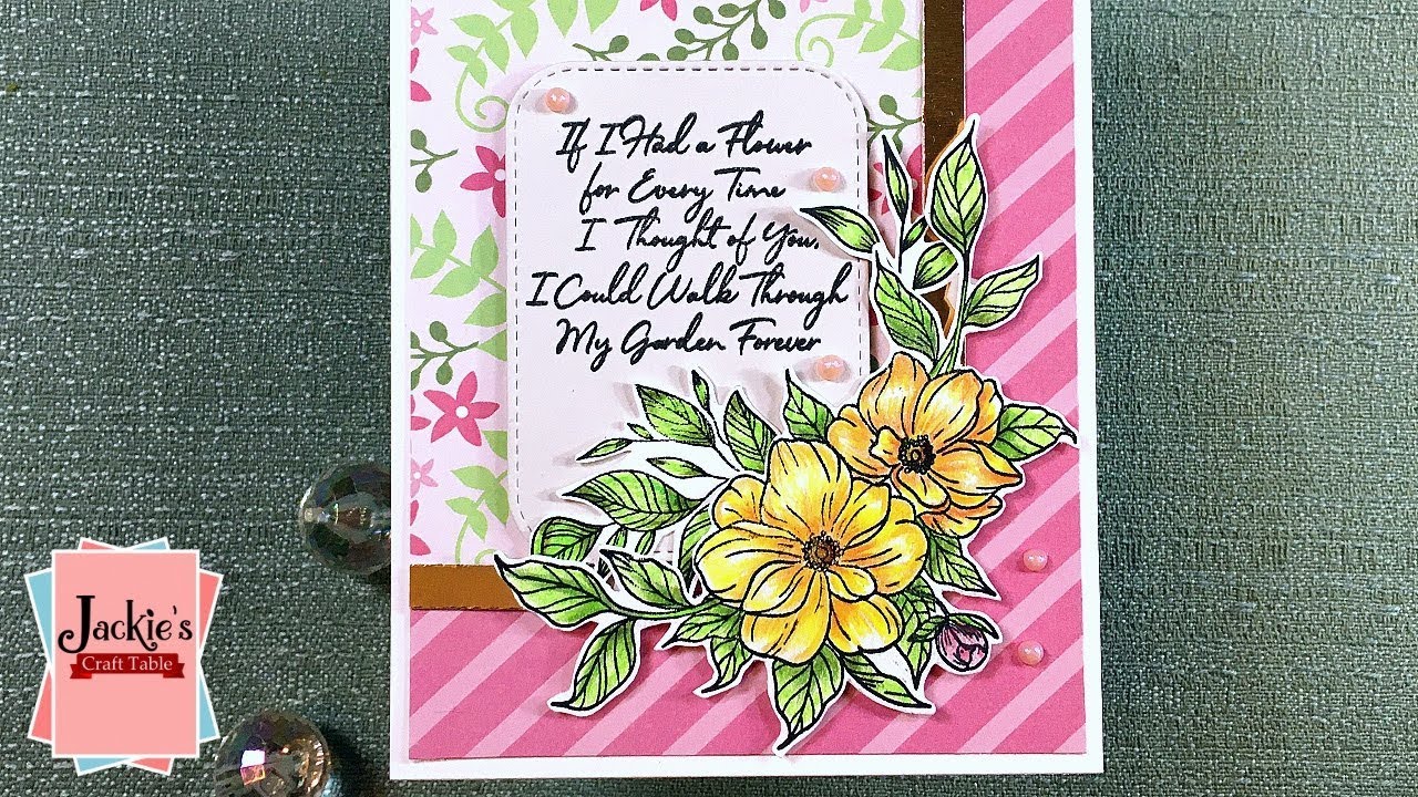 Floral Card Featuring Gina K's Whimsical Wildflowers Stamp Set