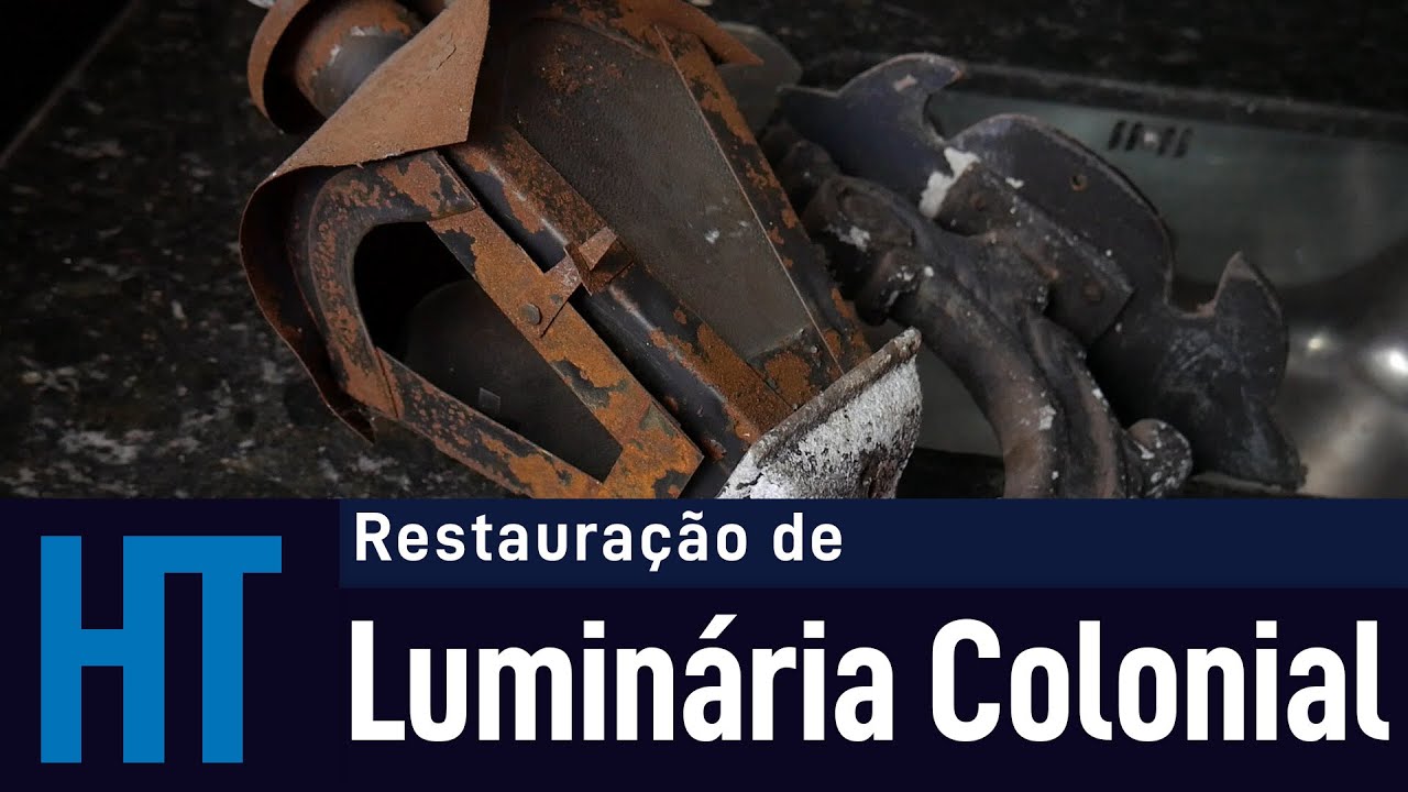 Tentei restaurar uma luminária colonial, OLHA NO QUE DEU...