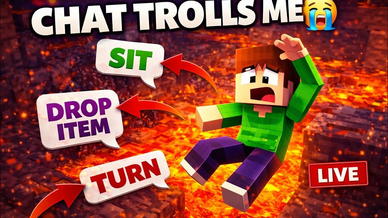 CHAT TROLLS ME NON-STOP 😭🔥 | Minecraft Live Challenge