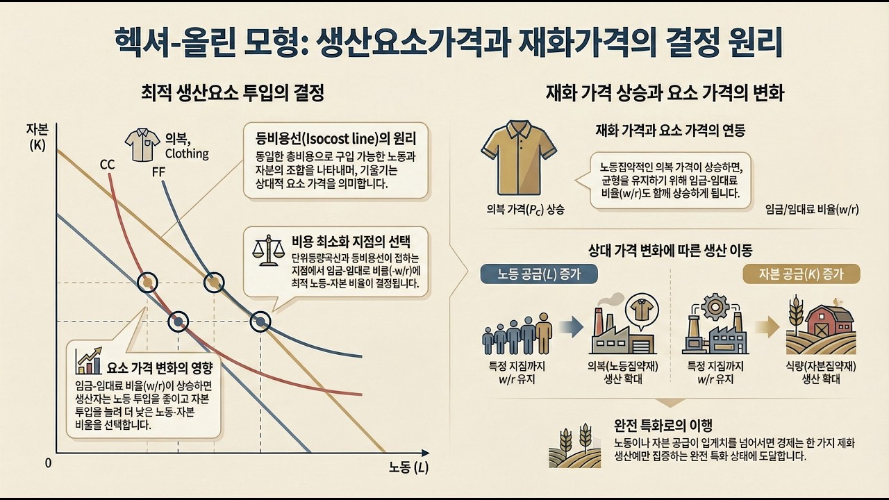 [크루그만 국제경제학 27] 제5장 헥셔-올린모형 - 부록 - 생산요소가격, 재화가격 및 생산결정