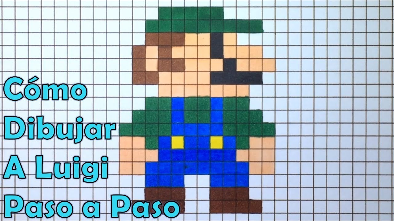 Cómo Dibujar a Luigi en 8 bit o Pixel Art! TUTORIAL PASO A PASO