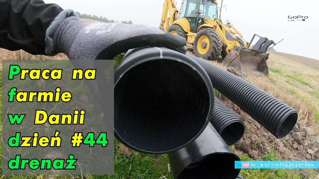 Praca na farmie w Danii dzień #44 drenaż drainage
