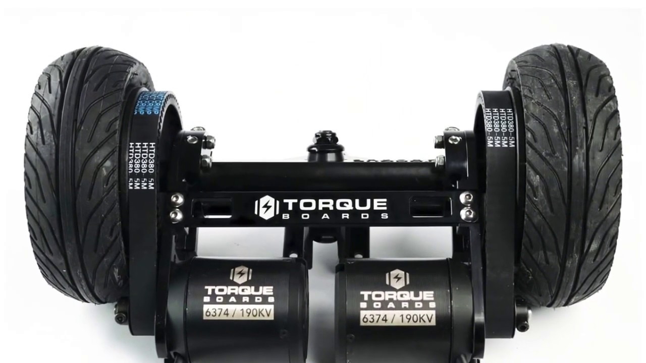 All Terrain Tire Kit for Electric Skateboard Promo Shot - TorqueBoards | DIY Electric Skateboard