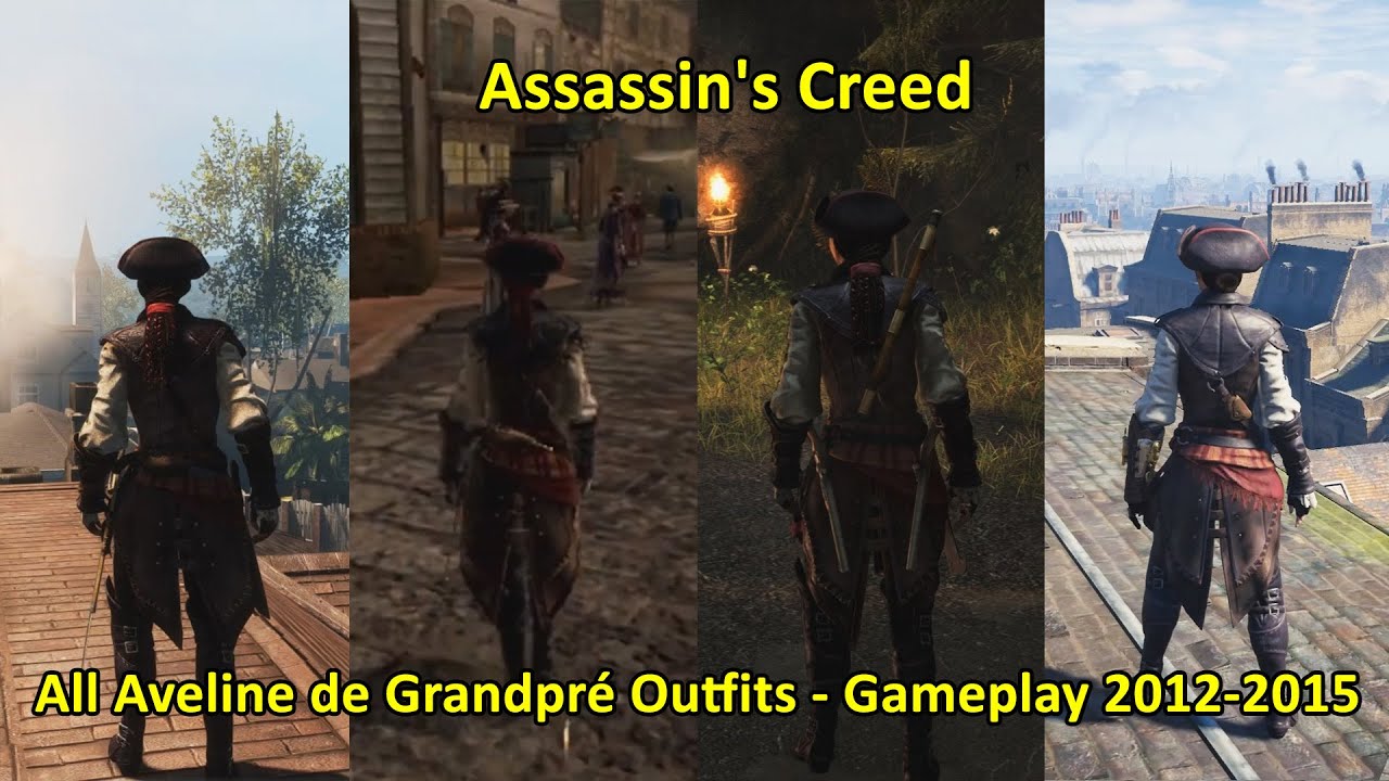 Assassin's Creed All Aveline de Grandpré Outfits - Gameplay 2012-2015