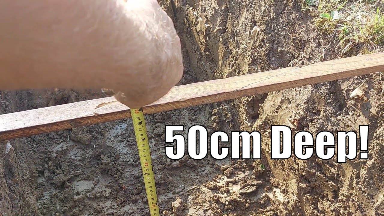 9142 Hardest Soil I Ever Dug | Clay Trench 50cm Deep for Paulownia Line #trenchdigging #paulownia