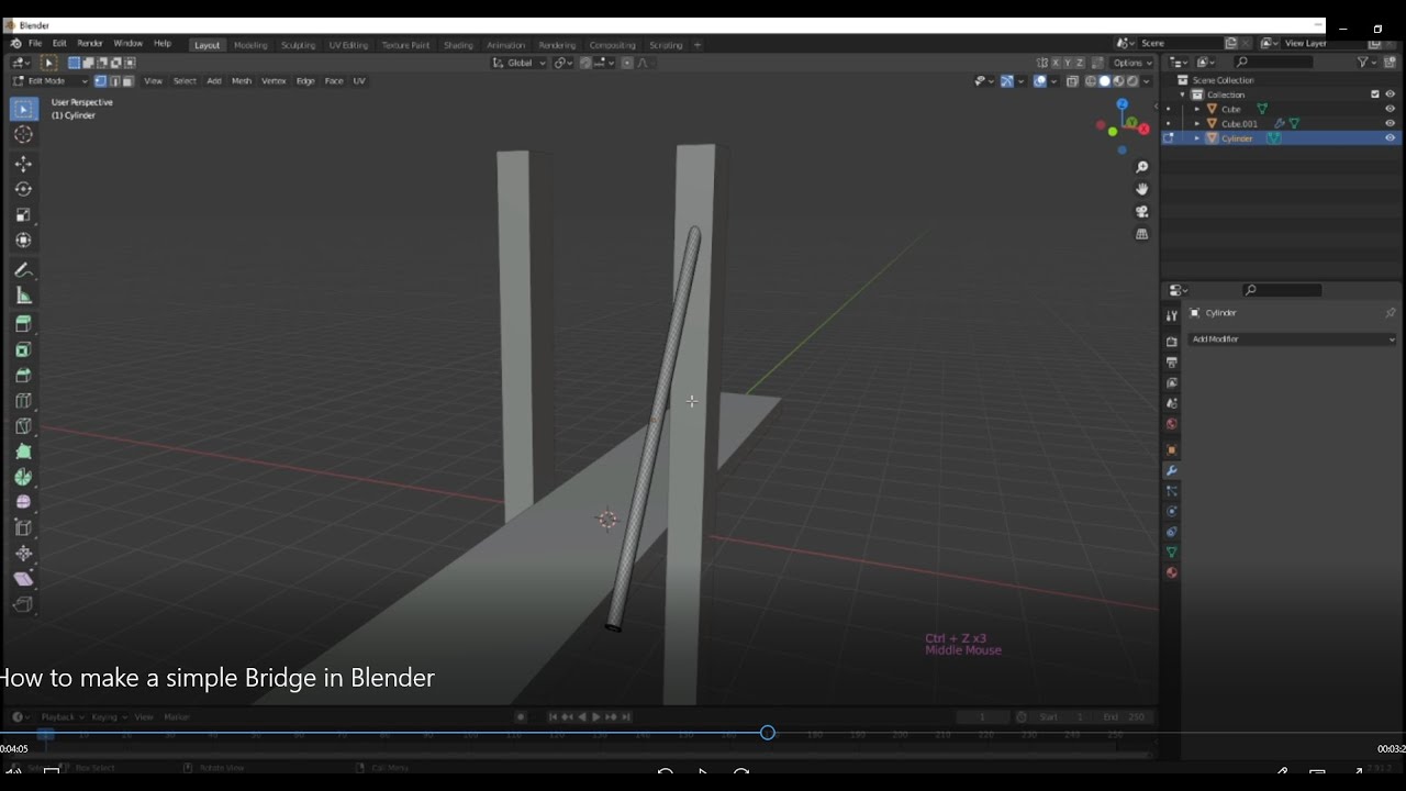 How to make a simple Bridge in Blender