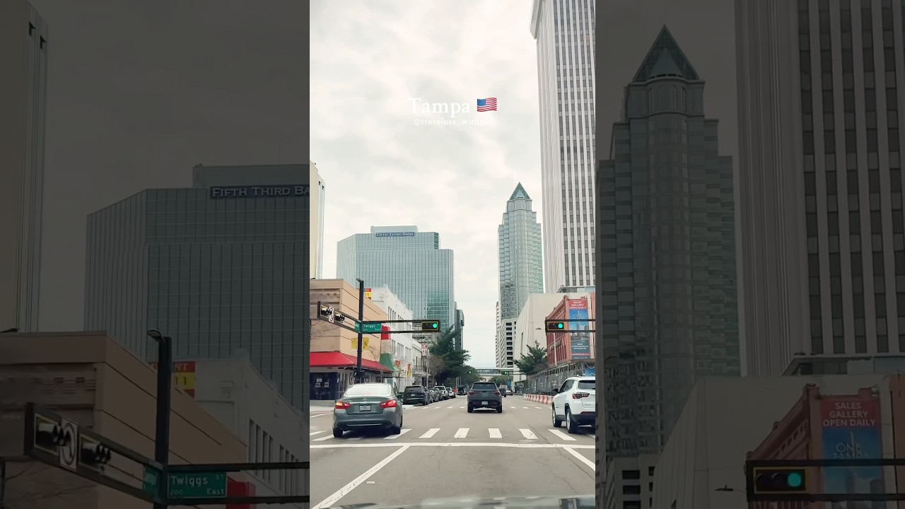 Downtown Tampa, Florida 🇺🇸 #travel #usashorts #florida #tampa #driving #tampaflorida #fl