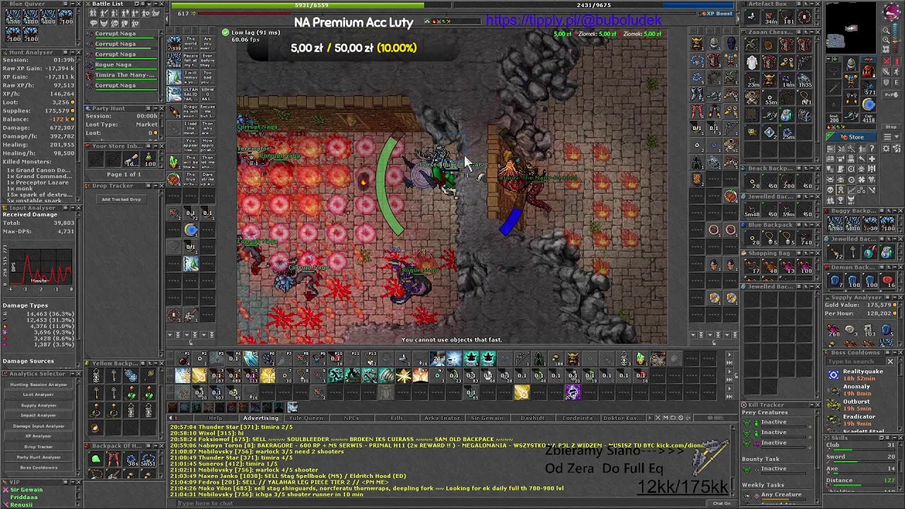 Powrót Do Starej Giereczki :D !! #Tibia Expiola PRofitado I Charmy Za razem :)