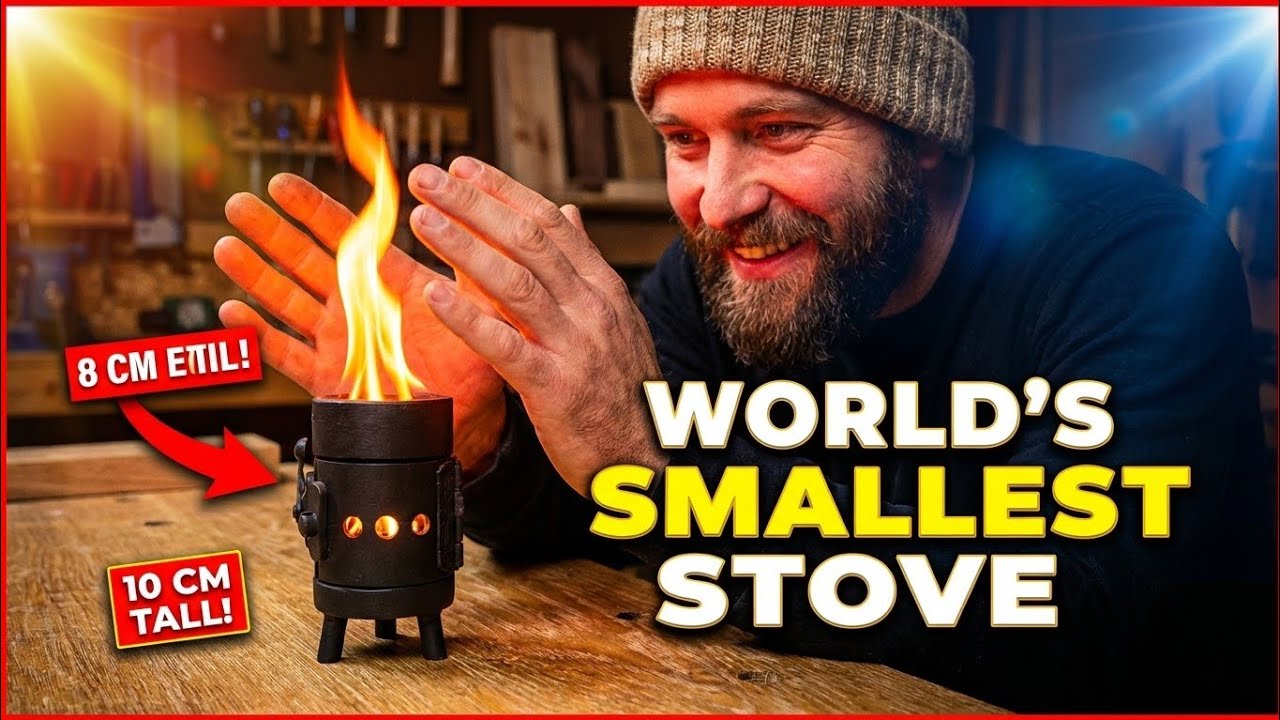 🔥 I built the smallest metal stove in the world — by hand! 🔧