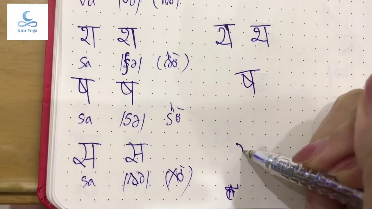 Học tiếng Ấn Độ: Bảng chữ cái Hindi phần 2: phụ âm || KIM YOGA