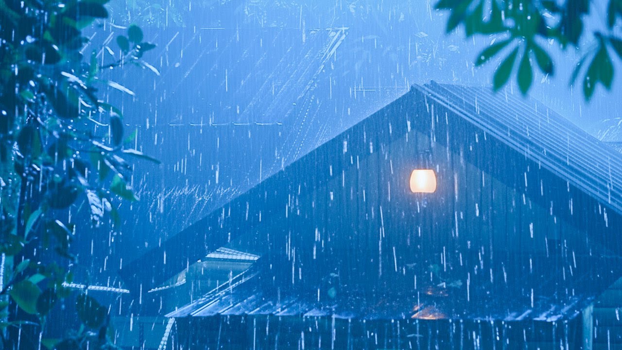 💤⚡ Sleep Quickly & Easily | Pouring Rain on Metal Roof & Powerful Thunder | White Noise