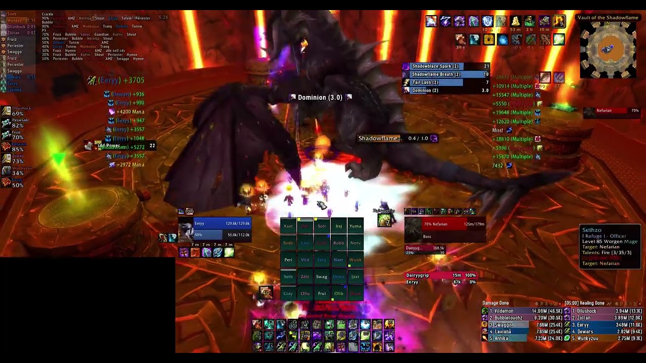Cataclysm Classic | Nefarian Heroic 25 | Eeryy Resto Shaman POV | Refuge | Everlook