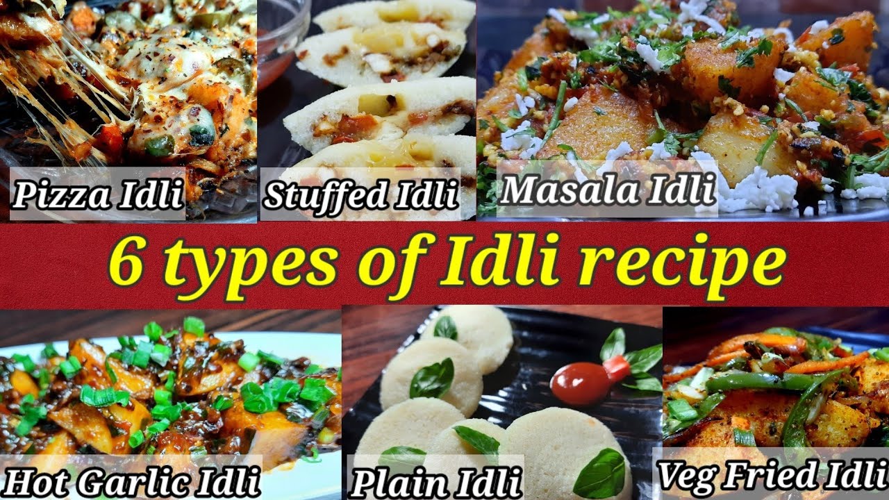 6 Types of Idli Recipe/Idli Recipes/ Tiffin Box Recipes/Lunch box Recipes/South Indian Fusion Recipe