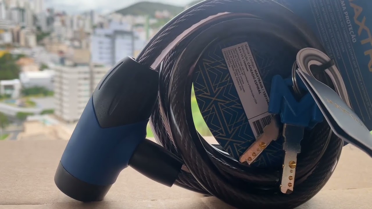 Cadeado Maxtrava 400 Moto Bicicleta Estepe Port&atilde;o 1.5mt
