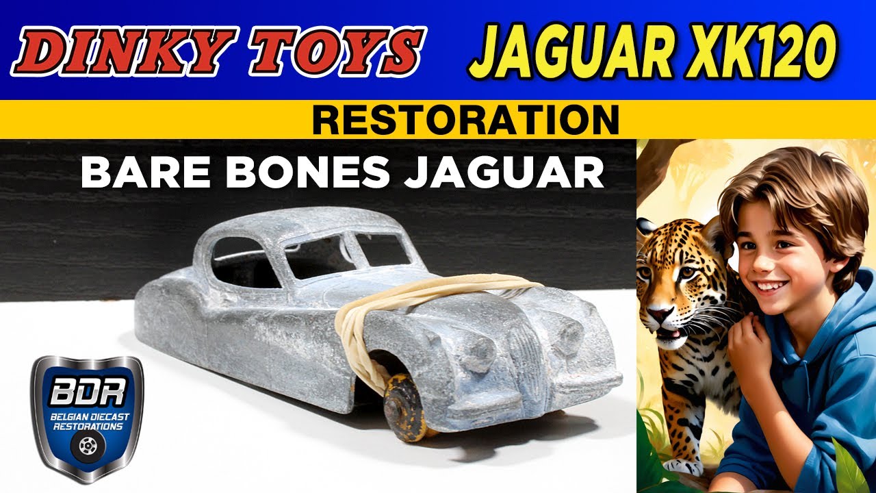 Bare bones - Dinky Toys 157 Jaguar XK120 Diecast Restoration