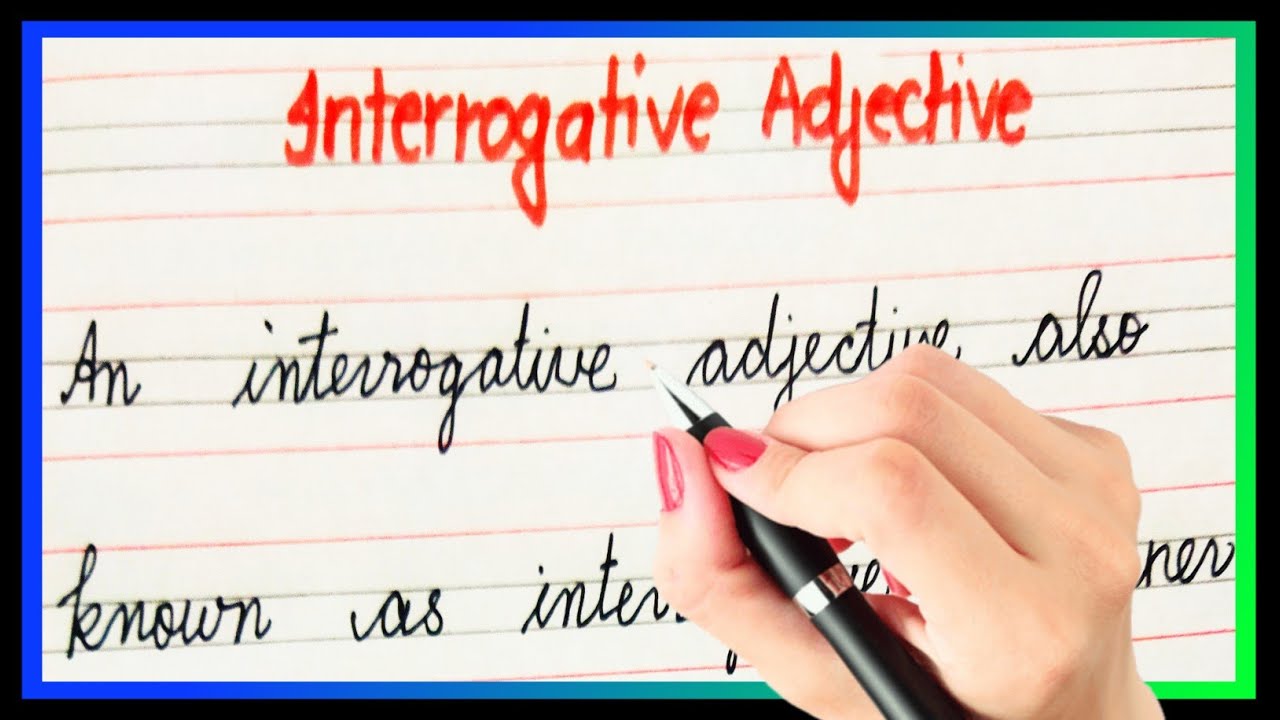 Definition of interrogative adjective | What is interrogative adjective | Example of interrogative