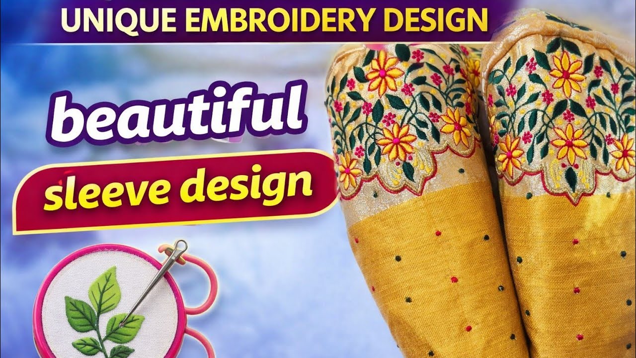 Unique Machine Embroidery Sleeve Design # Beautiful Sleeves@uniqueembroiderydesigns 
