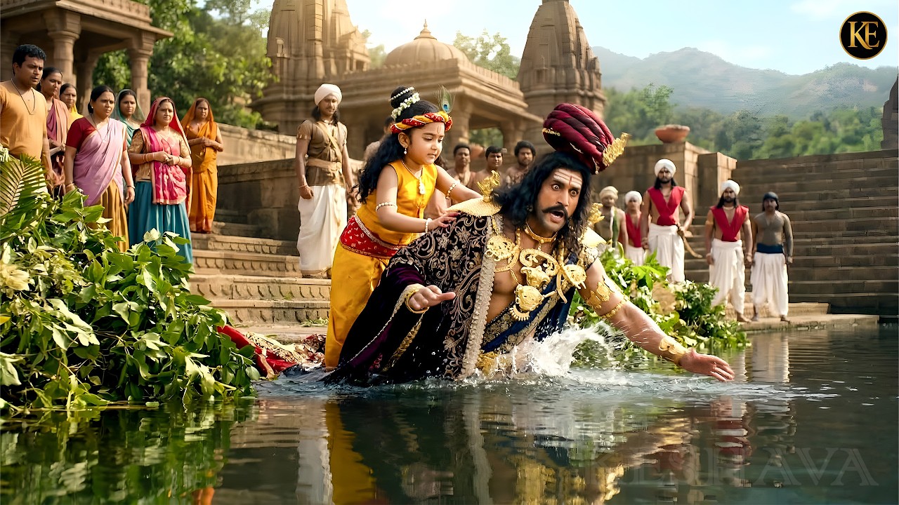 पापि कंस की हुई दुर्गति! बाल कान्हा ने उठाया कर फेका नदी में || YMKN || Shree Krishan leela ||