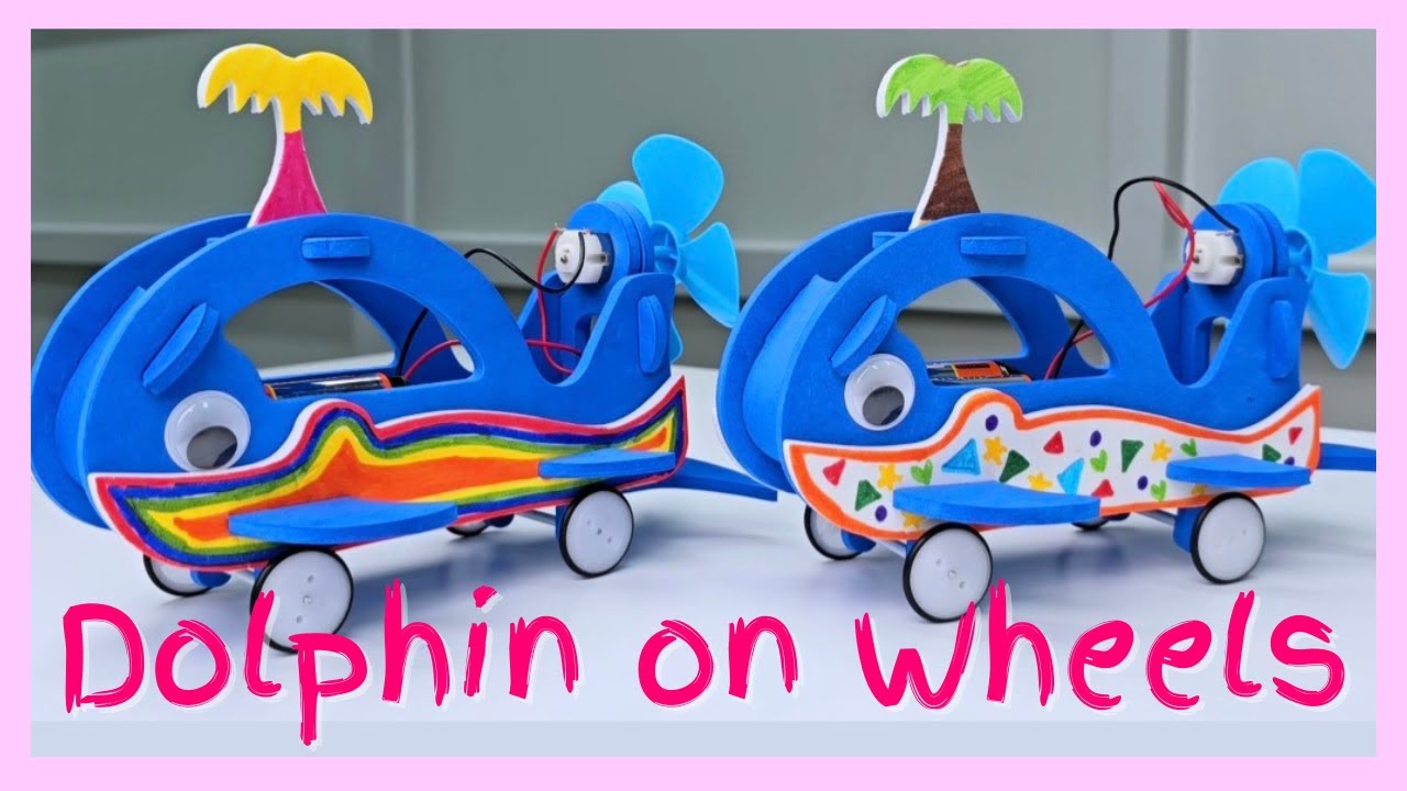 Dolphin on Wheels &Iota; DIY &Iota; Fun &Iota; Creative &Iota; Craft &Iota; Rolling Dolphin &Iota; 돌고래 로봇 자동차 &Iota; 만들기로 익히는 특별한 영어학습