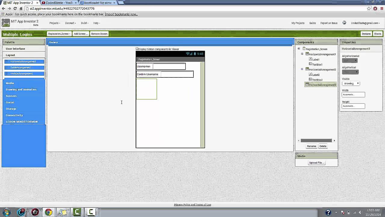 AppInventor-Multiple Logins