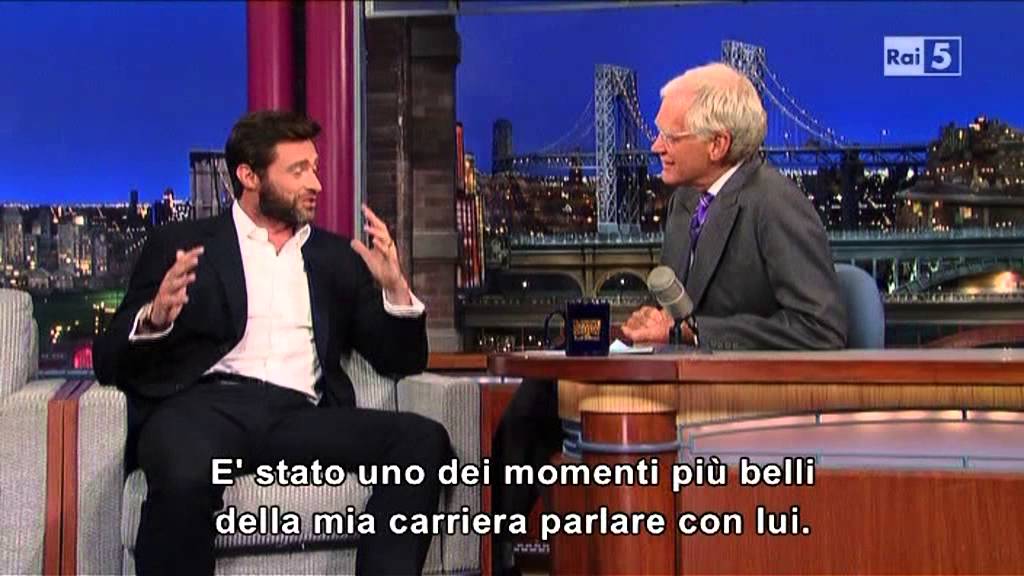 Hugh Jackman @ David Letterman Show 23/07/13 SUB ITA