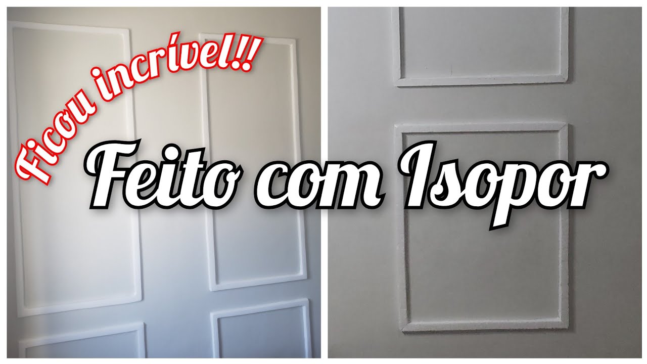 Boserie de Isopor, feito com placas de Isopor. Reformando a Sala de Jantar parte 1