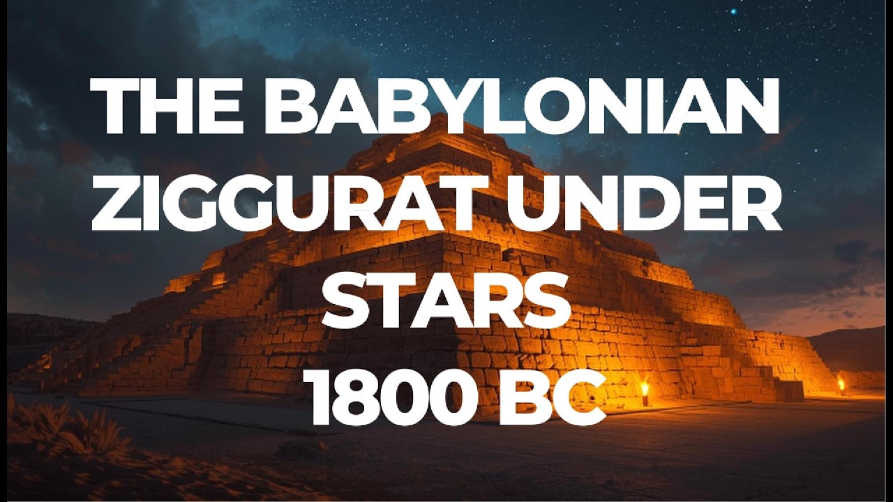 The Babylonian Ziggurat Under Stars, 1800 BC