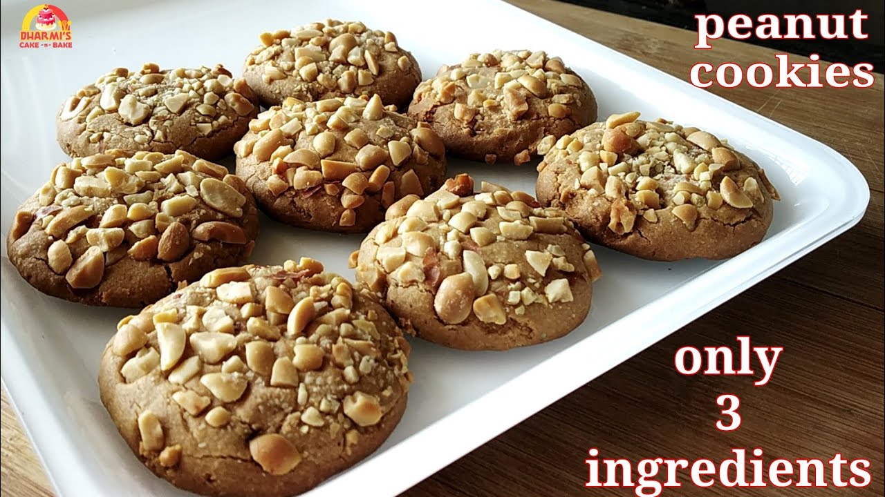 Peanut Cookies | Only 3 ingredients | Easy Cookies Recipe