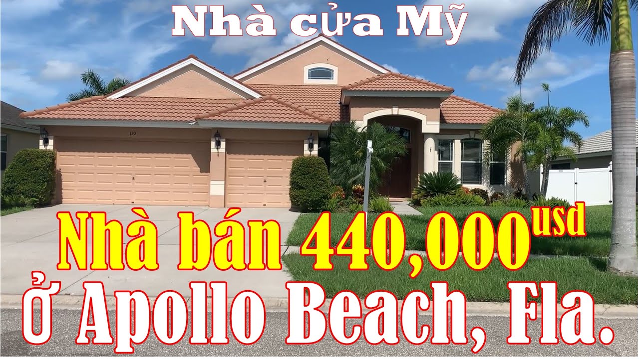 Nhà bán $440k ở Apollo Beach Florida (Vlog 273 - Nhà Cửa Mỹ)