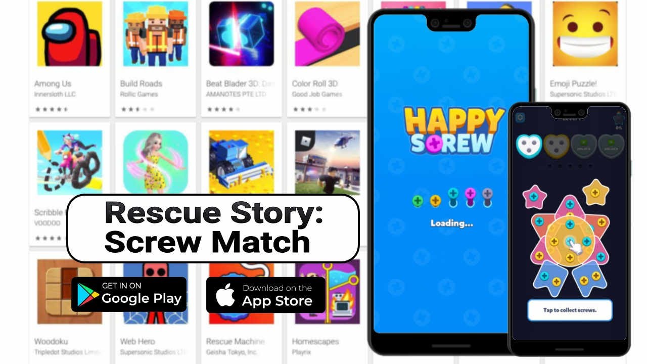 Rescue Story: Screw Match Game level 5-10 (Android/IOS)