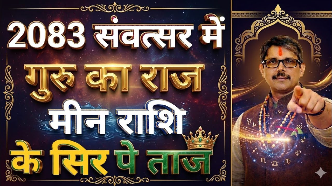 Meen rashi Pisces horoscope मीन राशी 2083रौद्र सावतसर में गुरु का राज मीन राशि के सिर पे ताज ।