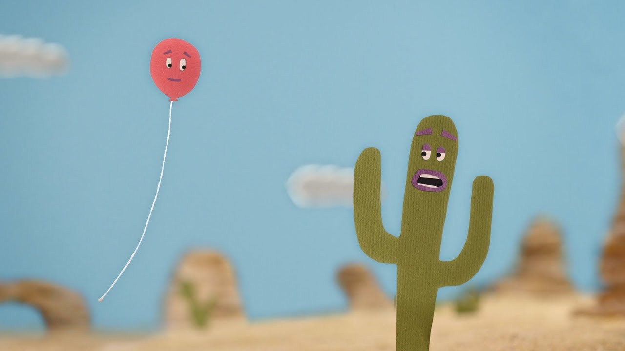 Cactus and Balloon | Stop Motion Short Film