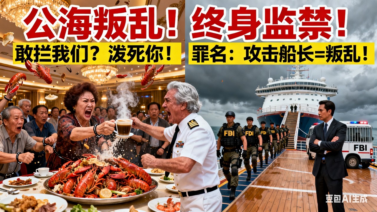 中國大爺大媽團在阿拉斯加郵輪因搶龍蝦爆發群毆，竟將滾燙咖啡潑向船長！美籍華裔總監怒了：