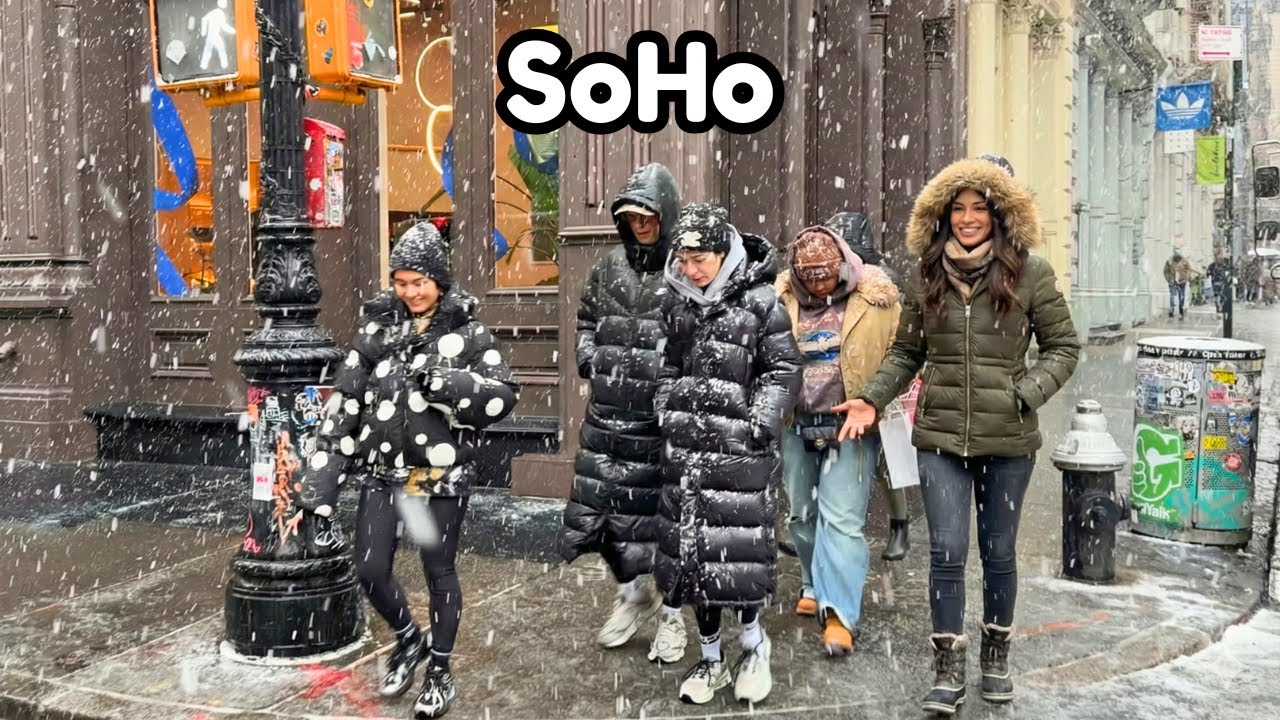 Snowy SoHo❄️ A Magical Winter Walk in NYC (4K) #snowday #travel #newyorkcity
