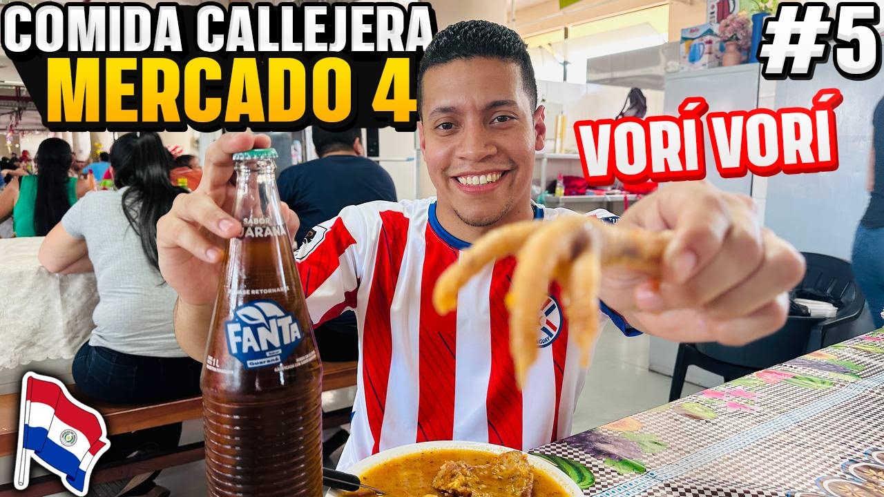 ¡El Mercado 4 de Asunción UNA LOCURA! 🤯🇵🇾| Probando la comida de Paraguay | Recorrido completo