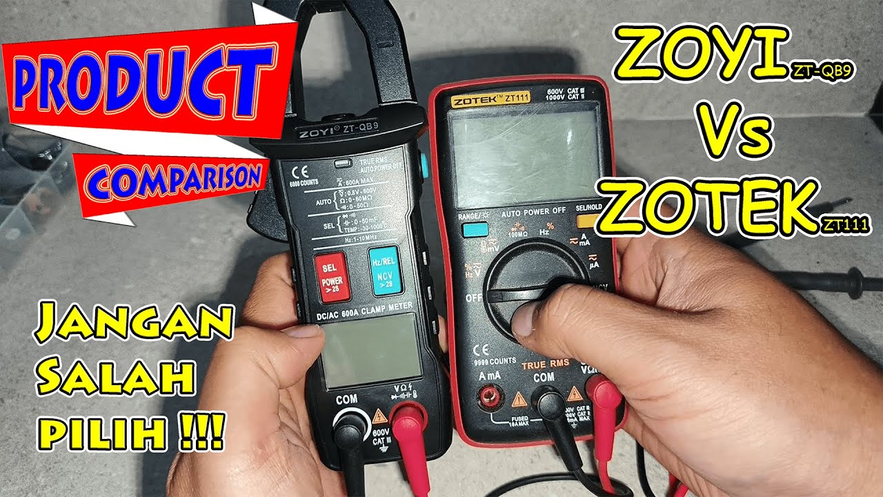 ZOYI ZT-QB9 Clamp Meter, Tang Amper Vs ZOTEK ZT111 Multitester