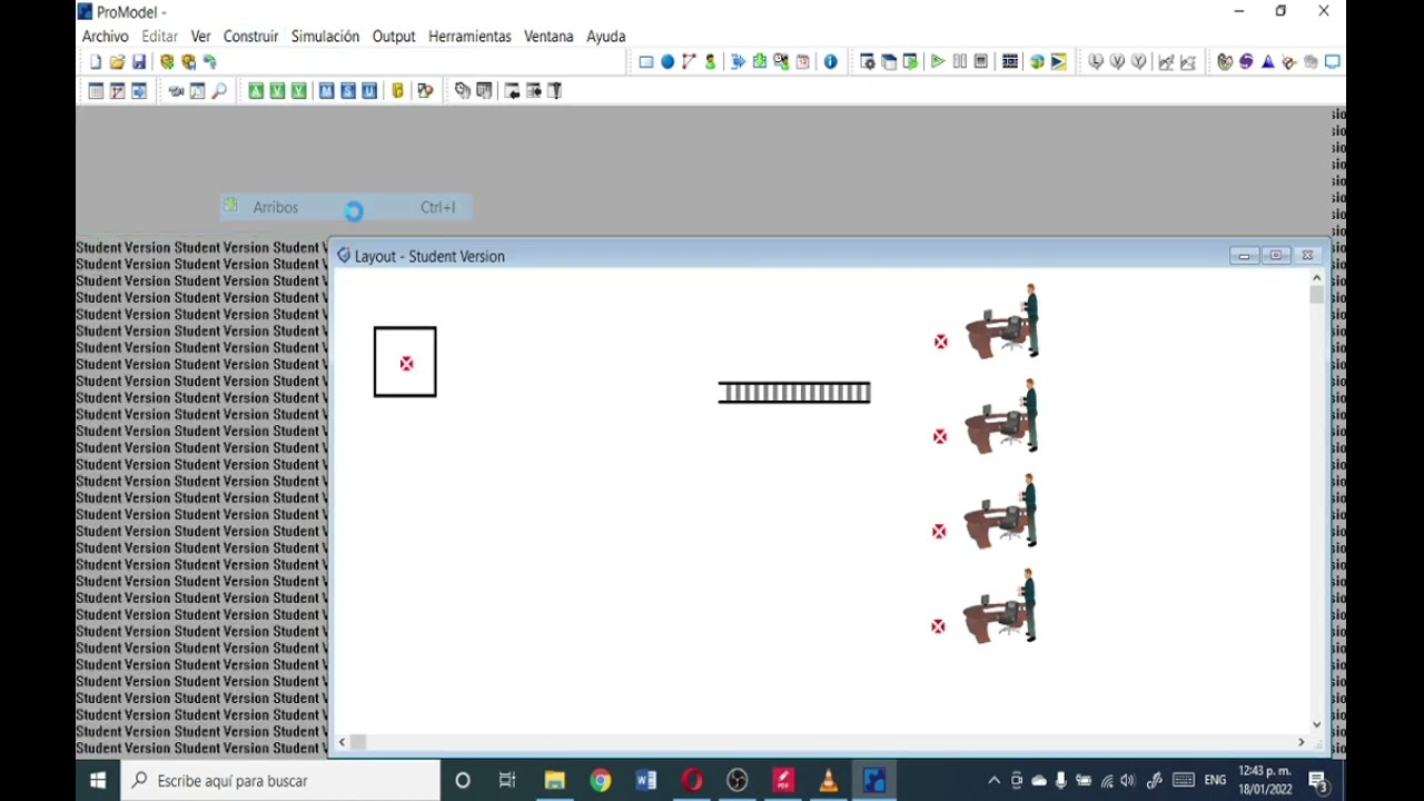 Simulación de una cola con varios servidores