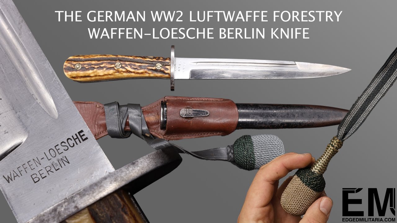 Waffen-Loesche Berlin knives comparison - German WW2 Luftwaffe Forestry knives