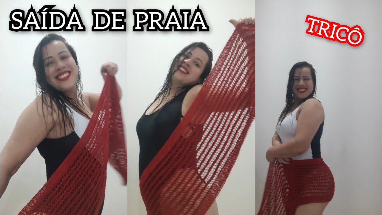 SAÍDA DE PRAIA OU XALE EM TRICÔ 👉 MUITO FÁCIL COM UM NOVELO
