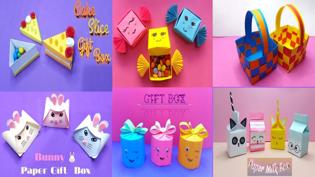 6 DIY GIFT BOX IDEAS | Gift Ideas |Handmade gift box idea | Origami box | Gift box | Box crafts DIY
