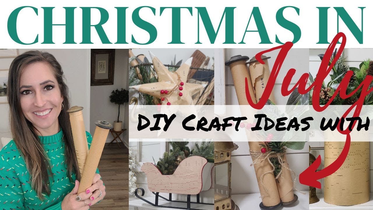 CHRISTMAS IN JULY 2022 • DIY craft ideas with piano roll paper • trash to treasure