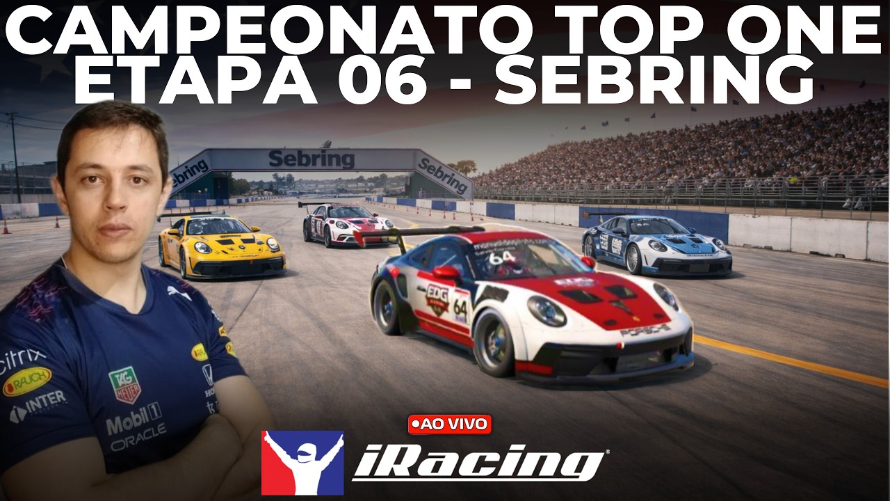 🔴CAMPEONATO DA TOP ONE DE PORSCHE CUP-ETAPA 06 EM SEBRING❗aula❗treinamento ❗pintura ❗loja