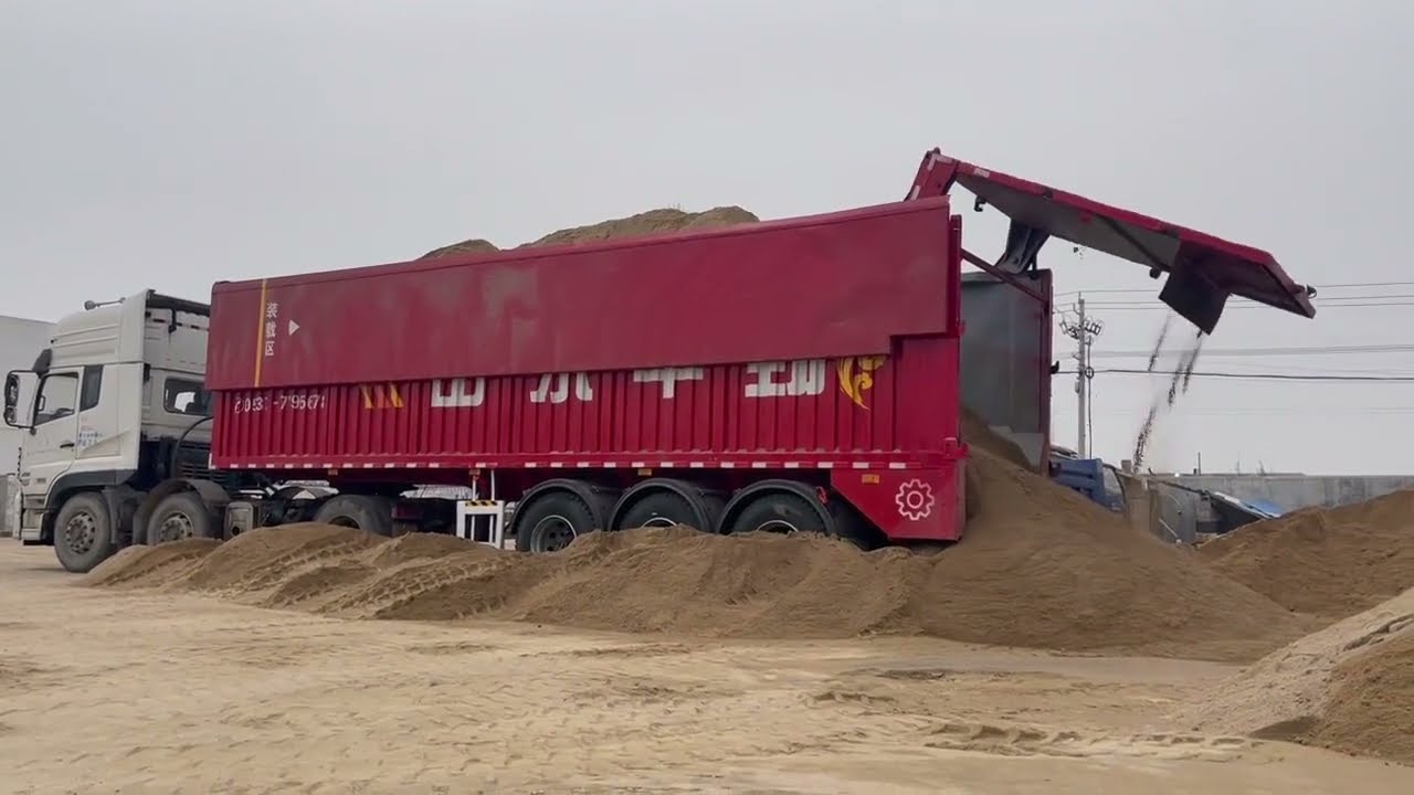 New Design Belt Dump Semi Trailer