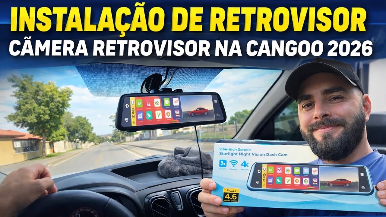 Instalação Retrovisor Câmera na Kangoo 2026 🚐📷 | Passo a Passo Completo + Teste Real