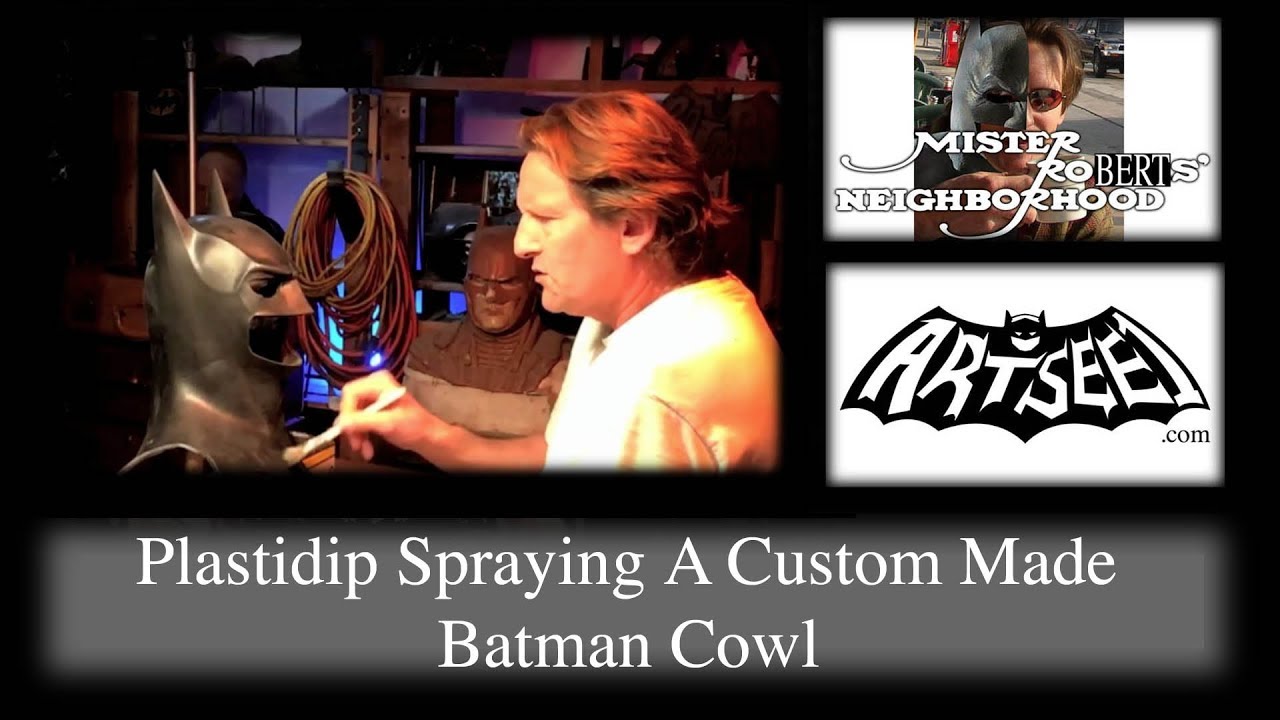 Plastidip Spraying A Custom Made Batman Cowl