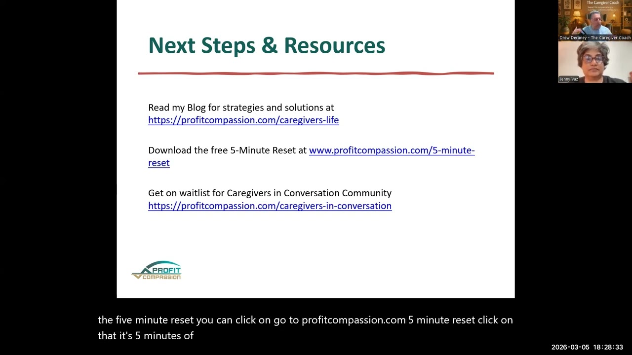 Caregivers in Conversation presents “Permission to Exhale: How to Find Calm Without Guilt”