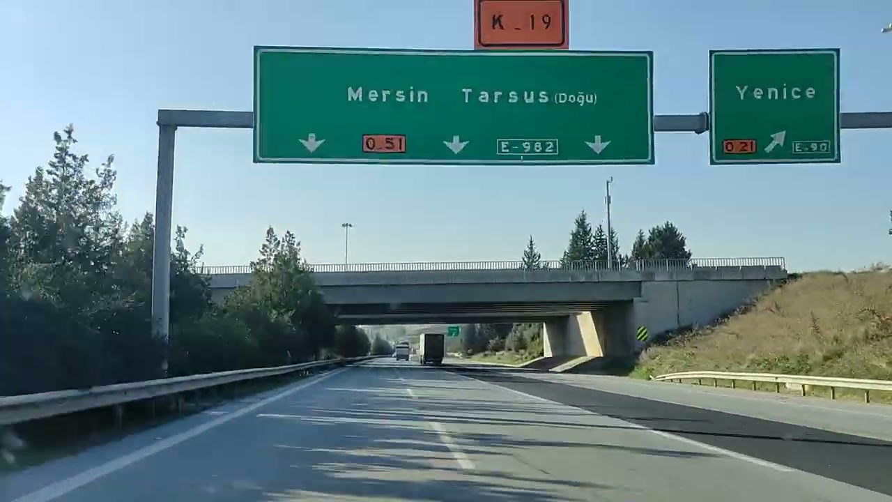 Adana Mersin Yolu - (ADANA - TARSUS- MERSİN) Uzun Manzaralı Yol Videosu