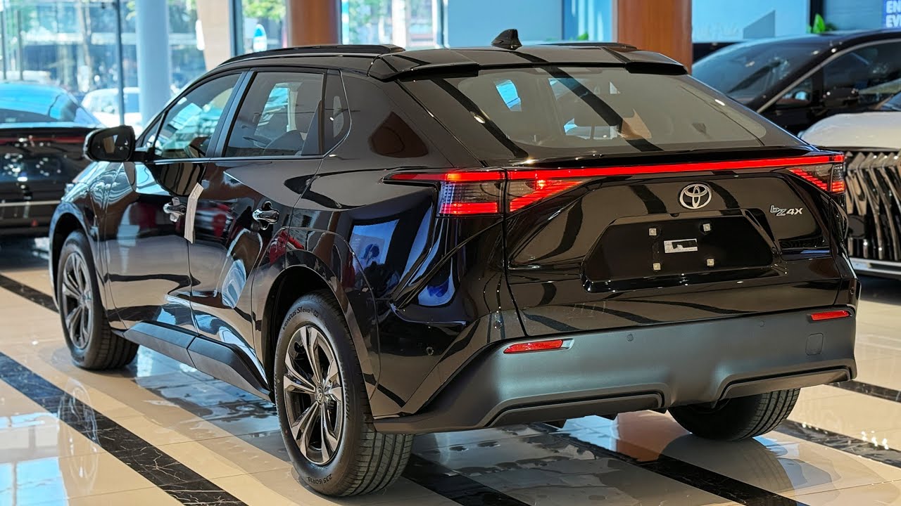 New Toyota BZ4X (2025) -Comfortable SUV EV | Black Color Exterior and interior a